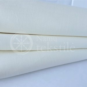 Natural whitened linen fabric LL 491, 185 g/m²